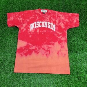 Vintage 80s Wisconsin Shirt Large 21x28 Bleached